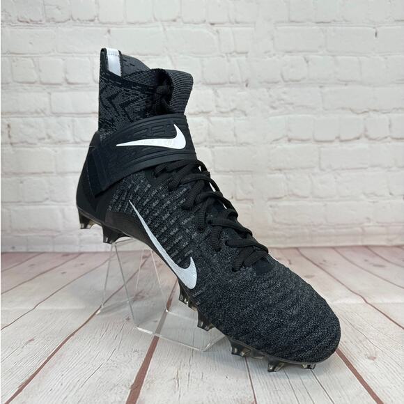 Nike Alpha Menace Elite 2 Flyknit Black Football Cleats Mens Size 10 AO3374-001 - Picture 2 of 11